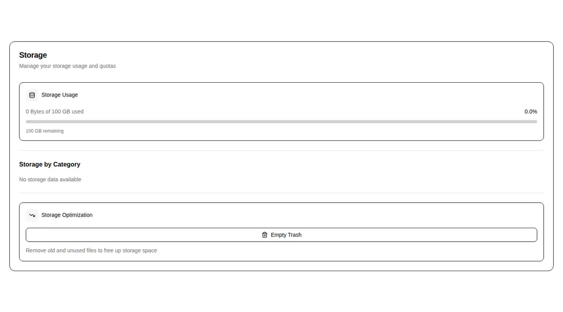 Harness screenshot of hextaui-settings-storage at 1440 pixels wide