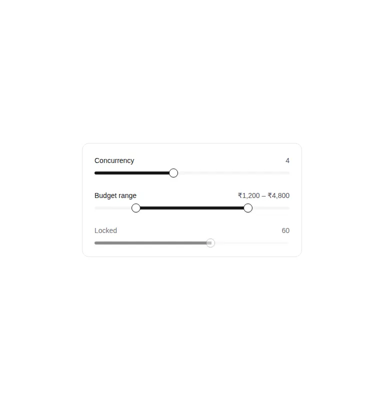Harness screenshot of hextaui-slider at 768 pixels wide