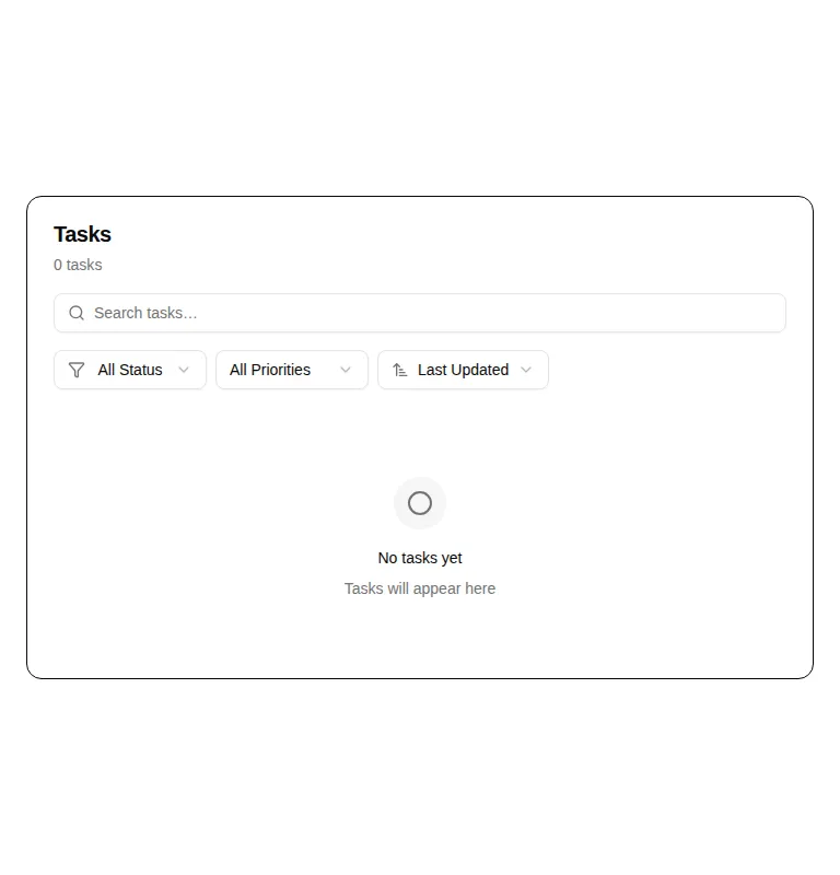 Harness screenshot of hextaui-task-list at 768 pixels wide