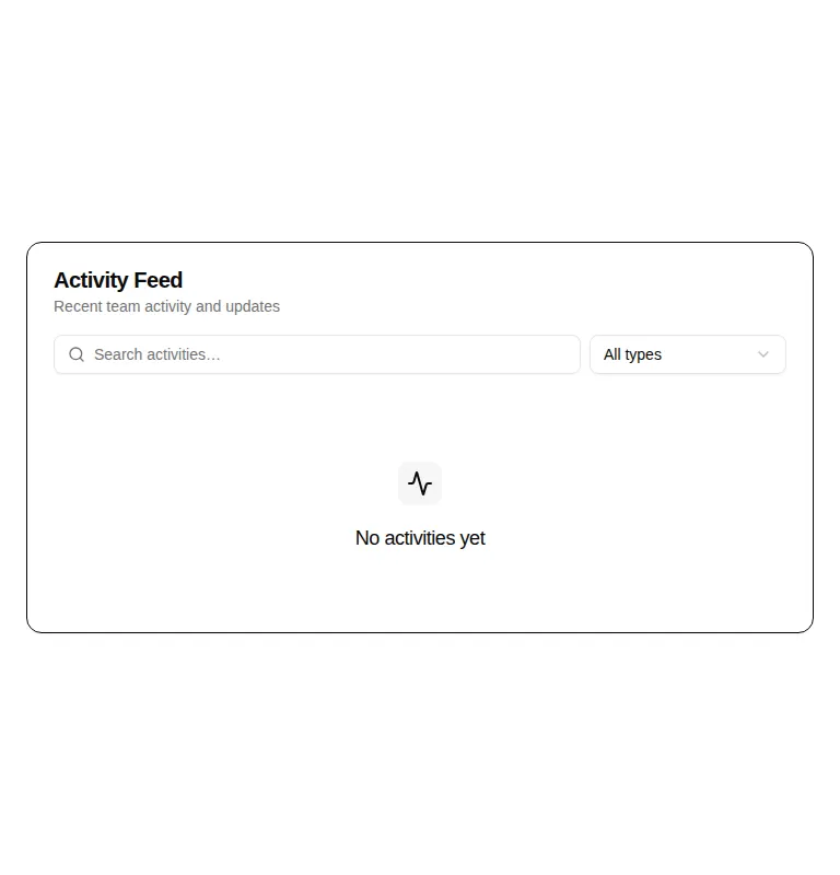 Harness screenshot of hextaui-team-activity-feed at 768 pixels wide