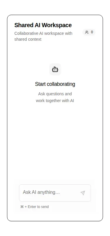 Harness screenshot of hextaui-team-ai-room at 375 pixels wide