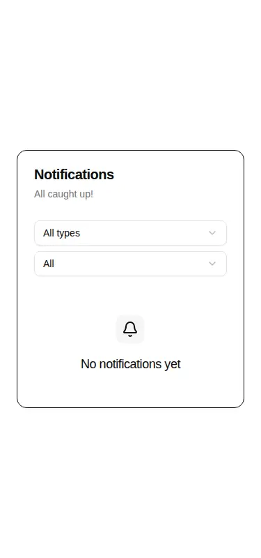 Harness screenshot of hextaui-team-notifications at 375 pixels wide