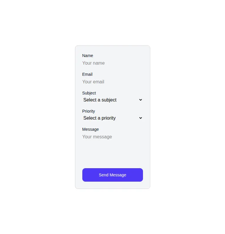Harness screenshot of hyperui-contact-forms-2 at 768 pixels wide