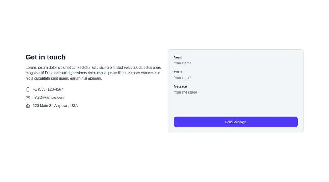 Harness screenshot of hyperui-contact-forms-5 at 1440 pixels wide