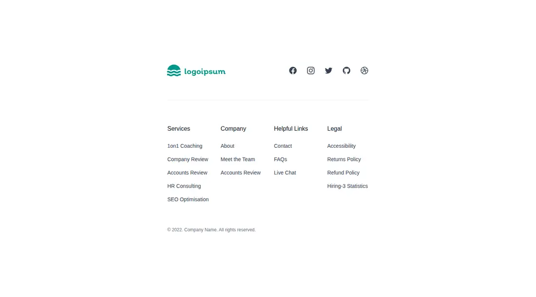 Harness screenshot of hyperui-footers-2 at 1440 pixels wide