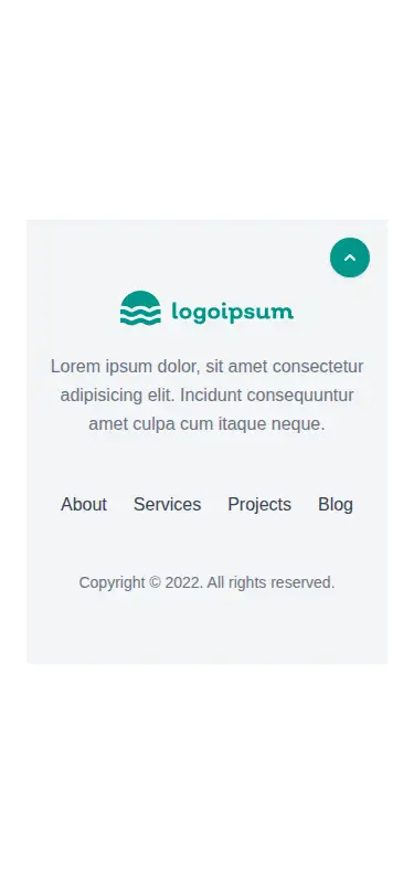 Harness screenshot of hyperui-footers-9 at 375 pixels wide