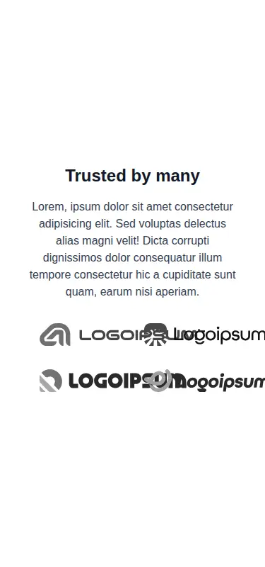 Harness screenshot of hyperui-logo-wall-2 at 375 pixels wide