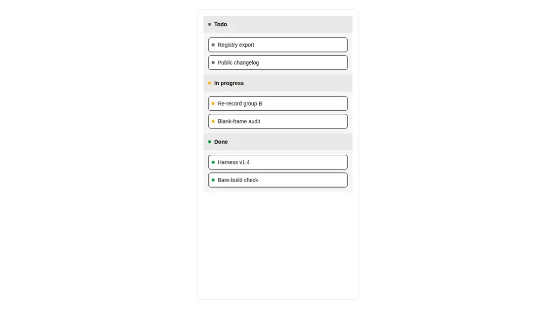Harness screenshot of kibo-list at 1440 pixels wide