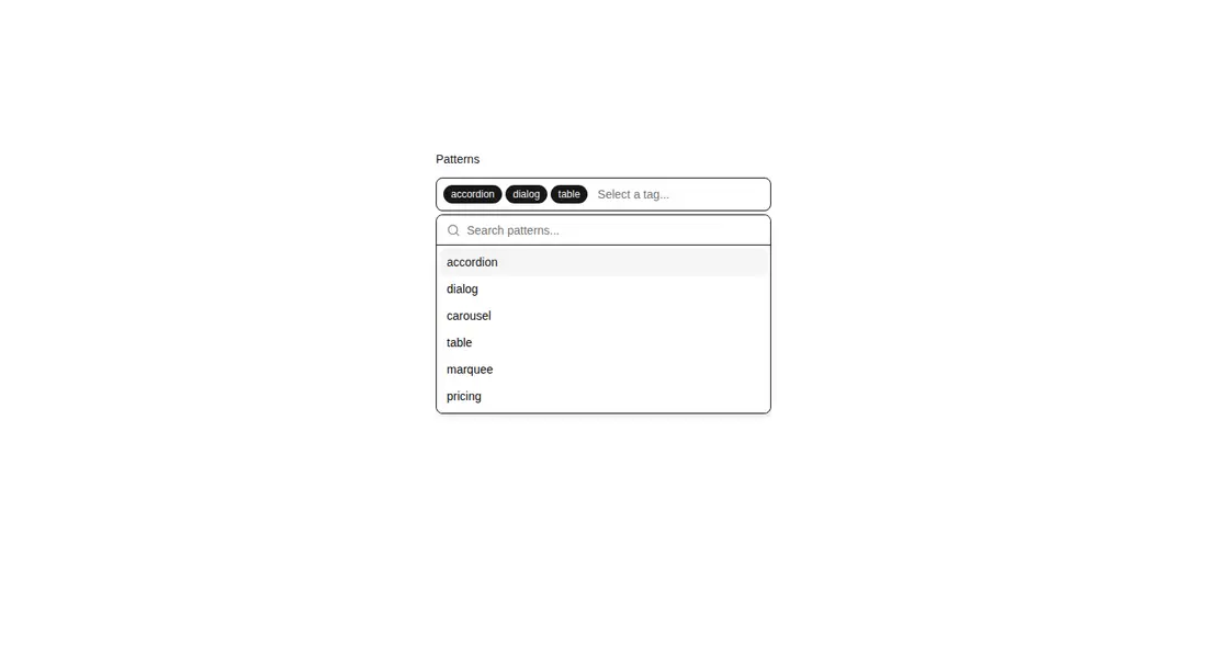 Harness screenshot of kibo-tags at 1440 pixels wide