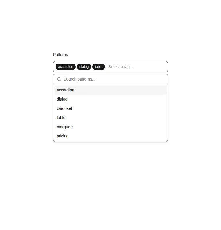 Harness screenshot of kibo-tags at 768 pixels wide
