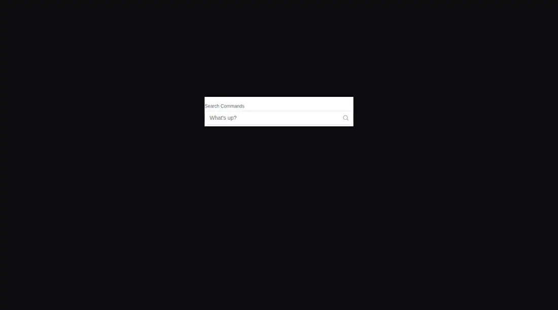Harness screenshot of kokonut-action-search-bar at 1440 pixels wide