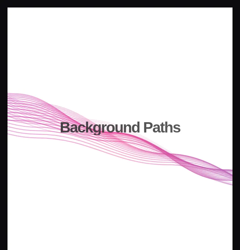 Harness screenshot of kokonut-background-paths at 768 pixels wide