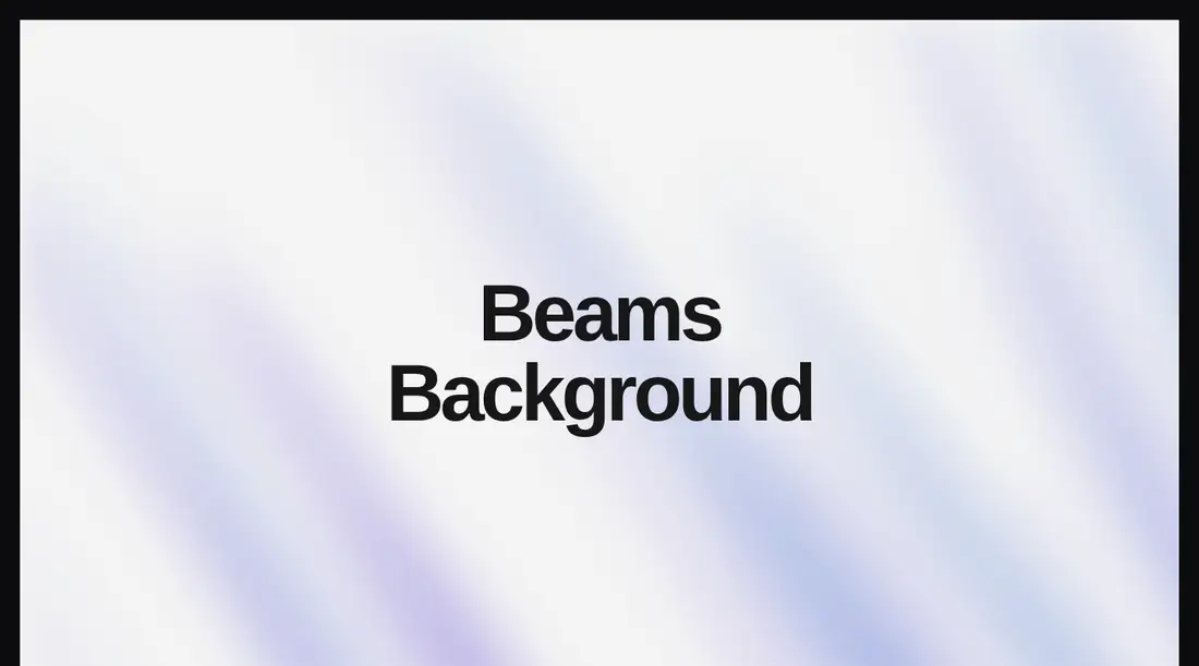 Harness screenshot of kokonut-beams-background at 1440 pixels wide