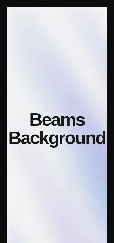 Harness screenshot of kokonut-beams-background at 375 pixels wide