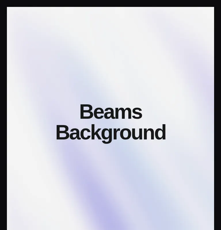 Harness screenshot of kokonut-beams-background at 768 pixels wide, taken on the run that failed