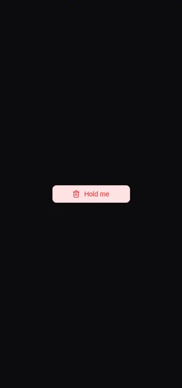 Harness screenshot of kokonut-hold-button at 375 pixels wide