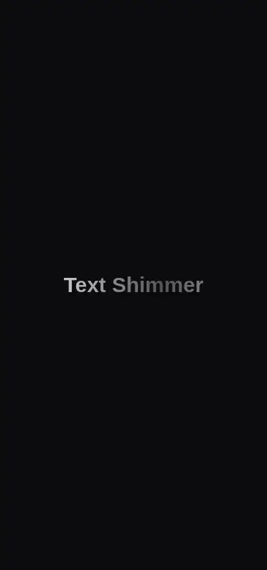 Harness screenshot of kokonut-shimmer-text at 375 pixels wide