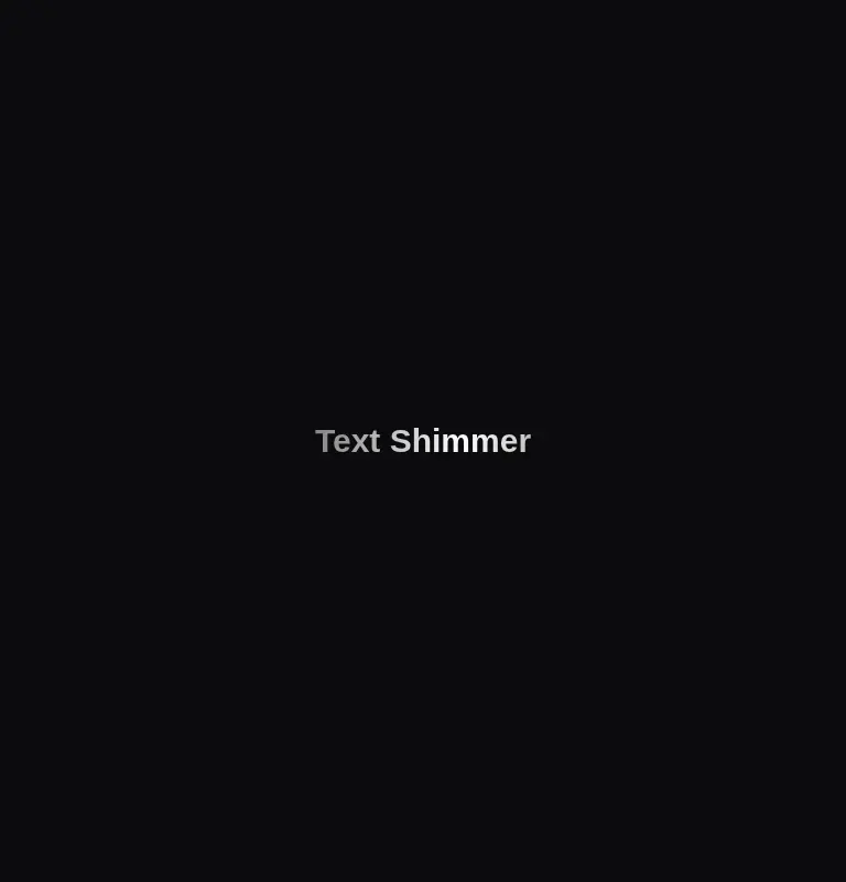 Harness screenshot of kokonut-shimmer-text at 768 pixels wide