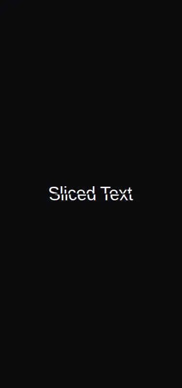 Harness screenshot of kokonut-sliced-text at 375 pixels wide
