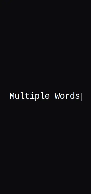 Harness screenshot of kokonut-type-writer at 375 pixels wide