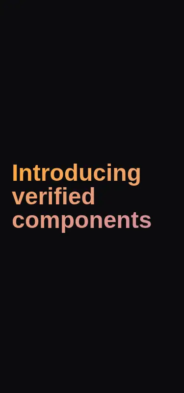 Harness screenshot of magicui-animated-gradient-text at 375 pixels wide