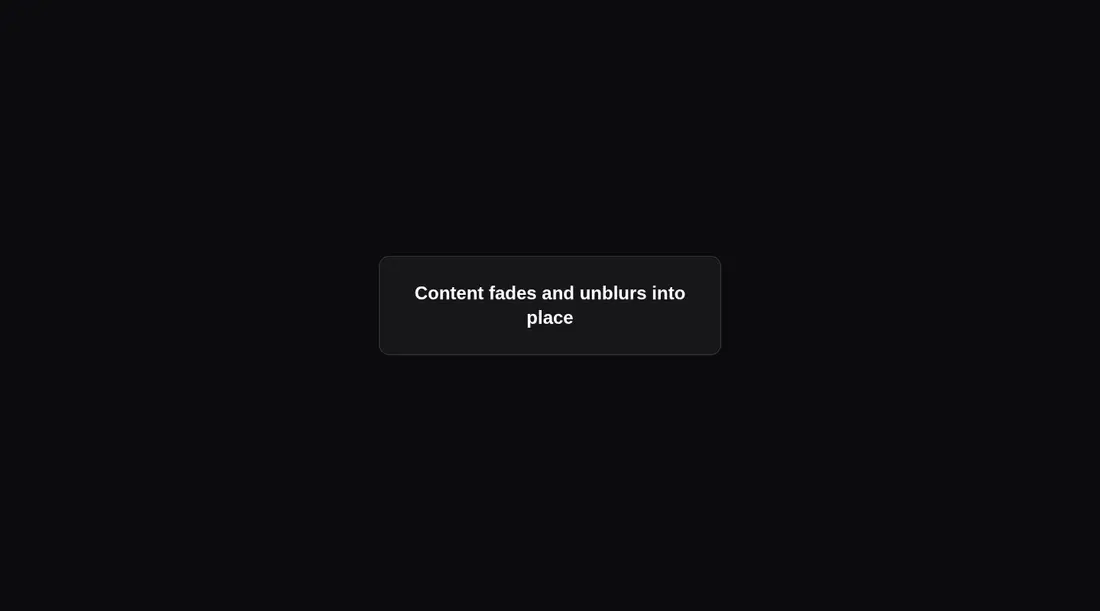 Harness screenshot of magicui-blur-fade at 1440 pixels wide