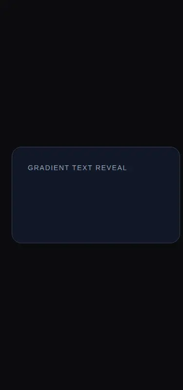 Harness screenshot of magicui-dia-text-reveal at 375 pixels wide