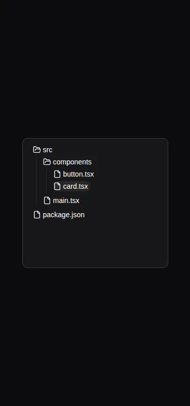 Harness screenshot of magicui-file-tree at 375 pixels wide