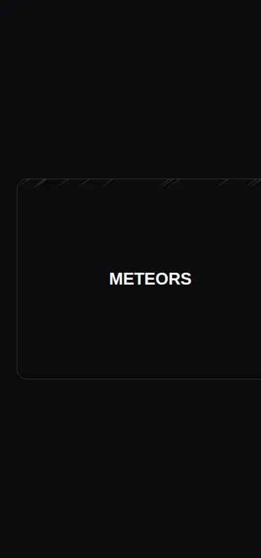 Harness screenshot of magicui-meteors at 375 pixels wide