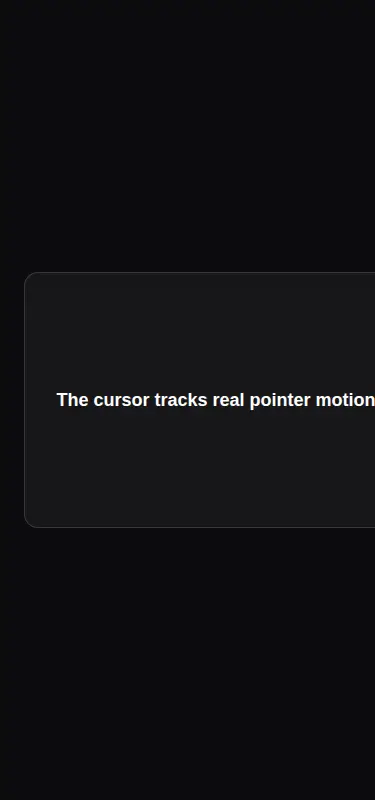Harness screenshot of magicui-smooth-cursor at 375 pixels wide