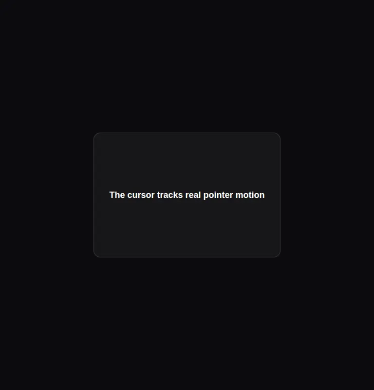 Harness screenshot of magicui-smooth-cursor at 768 pixels wide