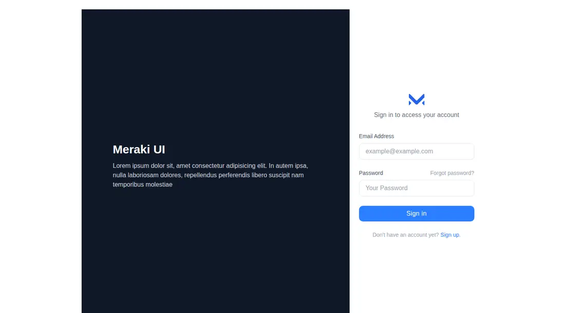 Harness screenshot of meraki-auth-sign-in-page-with-image at 1440 pixels wide