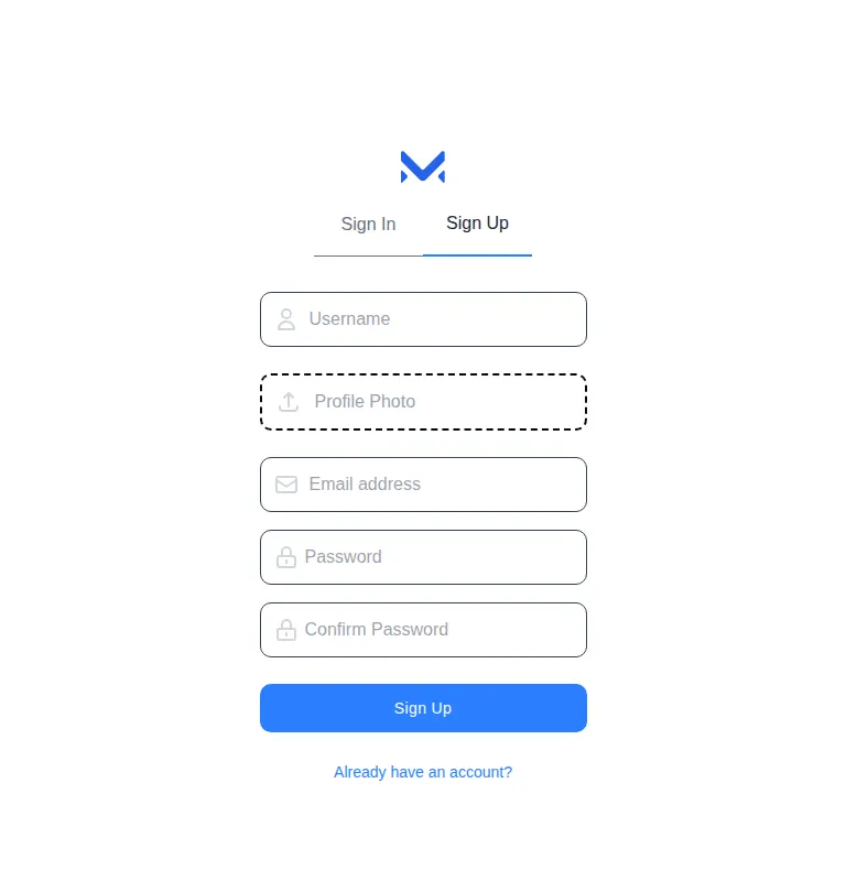 Harness screenshot of meraki-auth-sign-up-page at 768 pixels wide