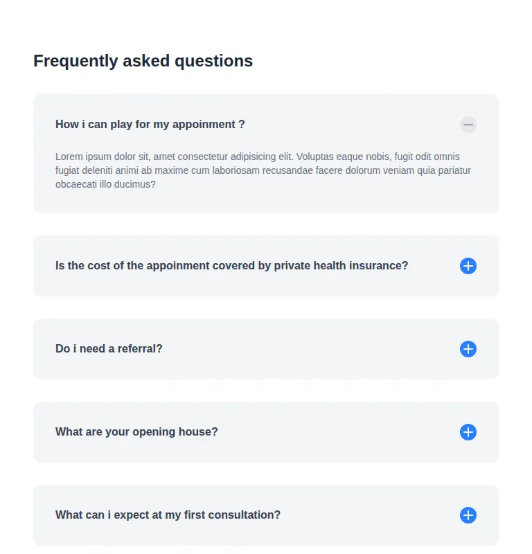 Harness screenshot of meraki-faq-cards at 768 pixels wide