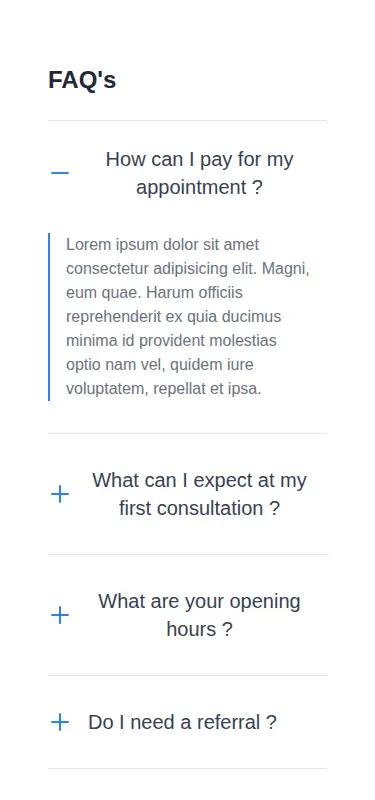 Harness screenshot of meraki-faq-collapse at 375 pixels wide