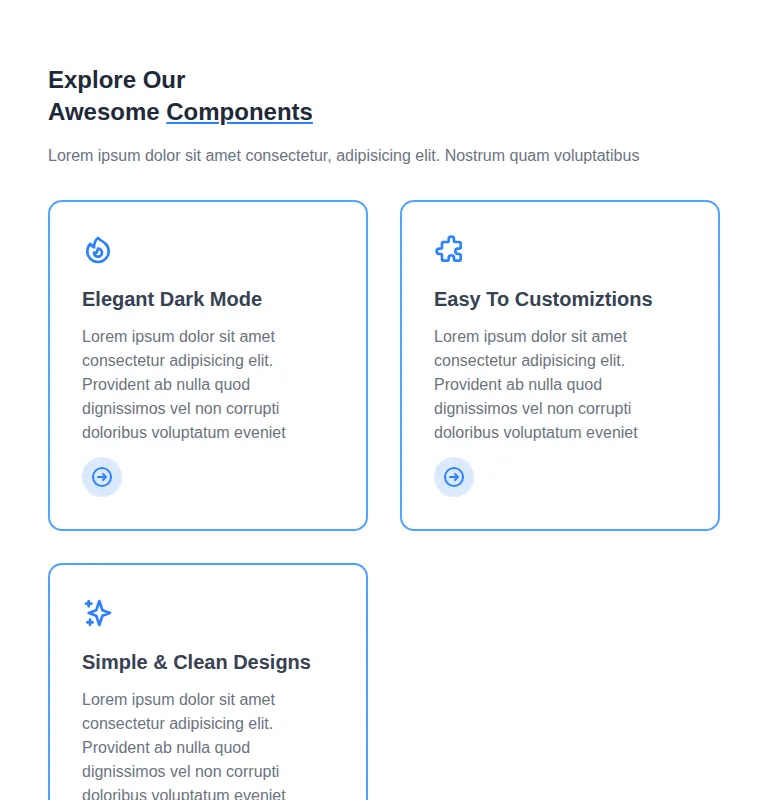 Harness screenshot of meraki-feature-cards at 768 pixels wide