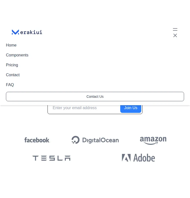 Harness screenshot of meraki-hero-center-content-with-trusted-by at 768 pixels wide