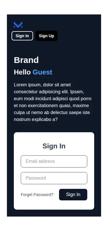 Harness screenshot of meraki-hero-pattern at 375 pixels wide
