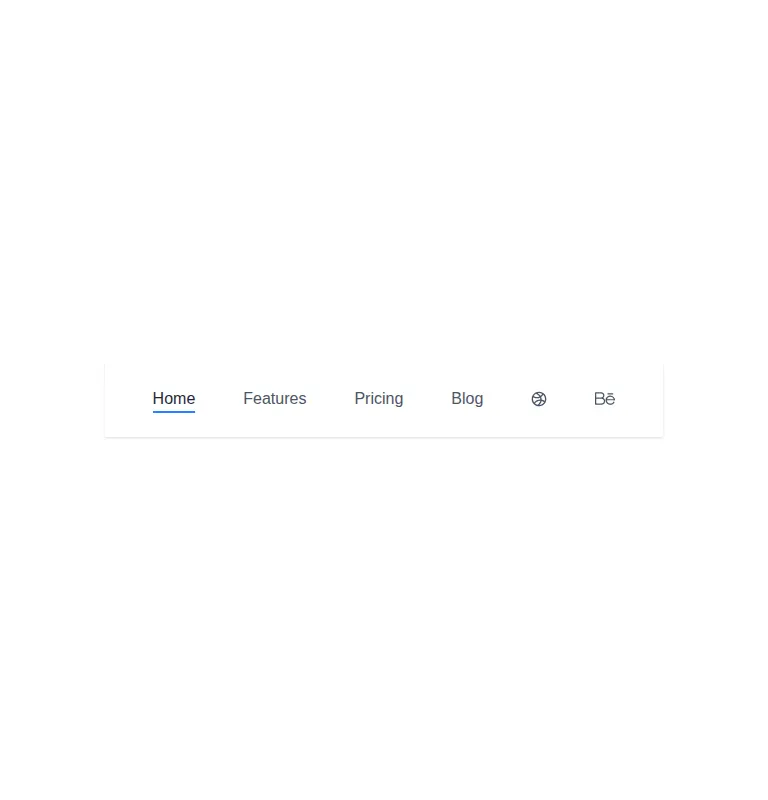 Harness screenshot of meraki-navbar-simple at 768 pixels wide