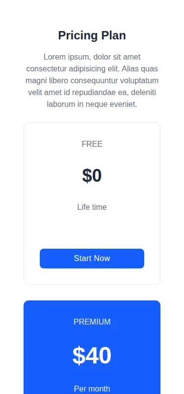 Harness screenshot of meraki-pricing-simple at 375 pixels wide