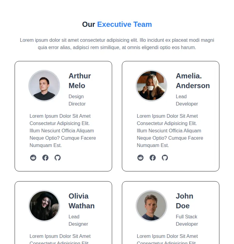 Harness screenshot of meraki-team-cards2x2 at 768 pixels wide