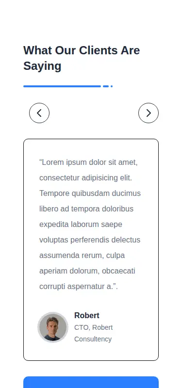 Harness screenshot of meraki-testimonials-card at 375 pixels wide