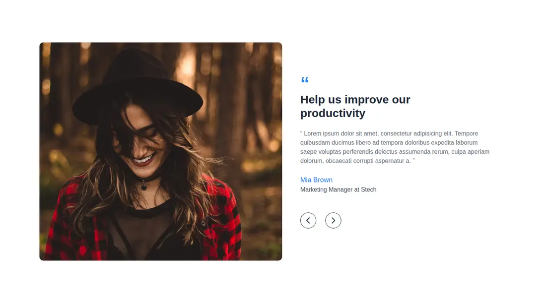 Harness screenshot of meraki-testimonials-single at 1440 pixels wide