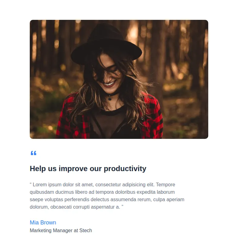 Harness screenshot of meraki-testimonials-single at 768 pixels wide