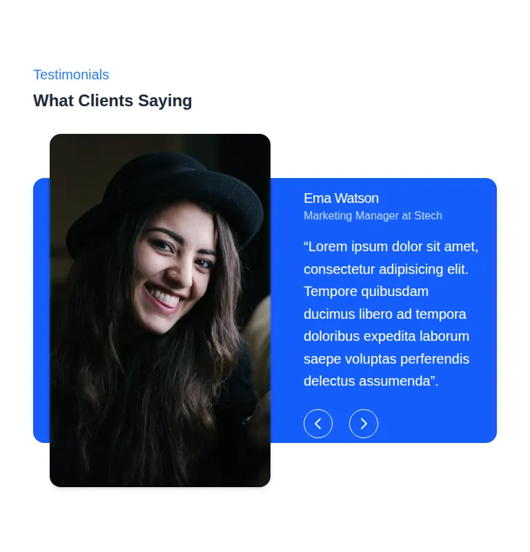 Harness screenshot of meraki-testimonials-single2 at 768 pixels wide