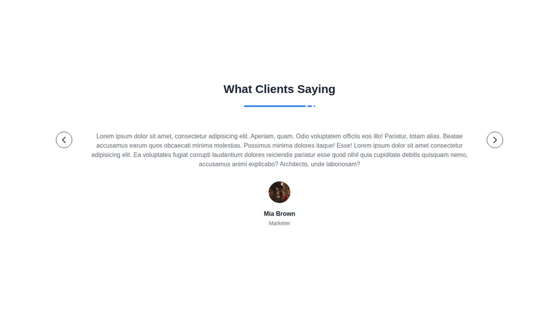 Harness screenshot of meraki-testimonials-slider at 1440 pixels wide