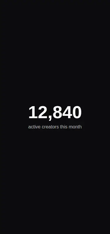 Harness screenshot of motion-primitives-animated-number at 375 pixels wide
