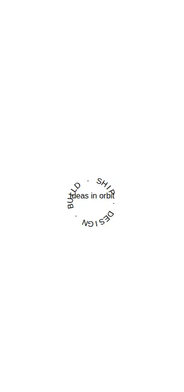 Harness screenshot of motion-primitives-spinning-text at 375 pixels wide