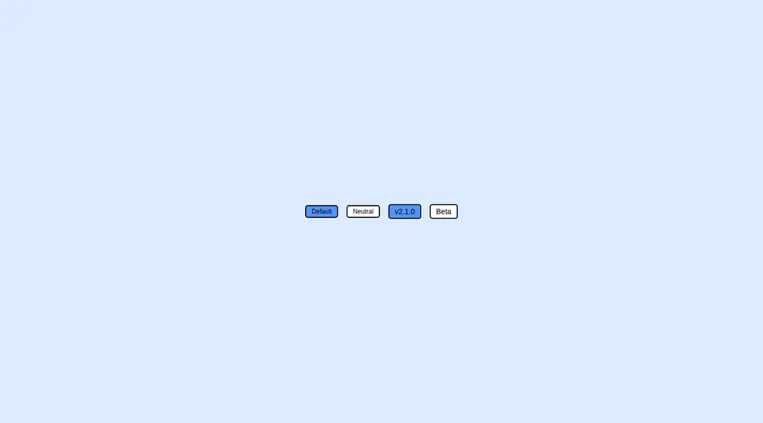 Harness screenshot of neobrutalism-badge at 1440 pixels wide