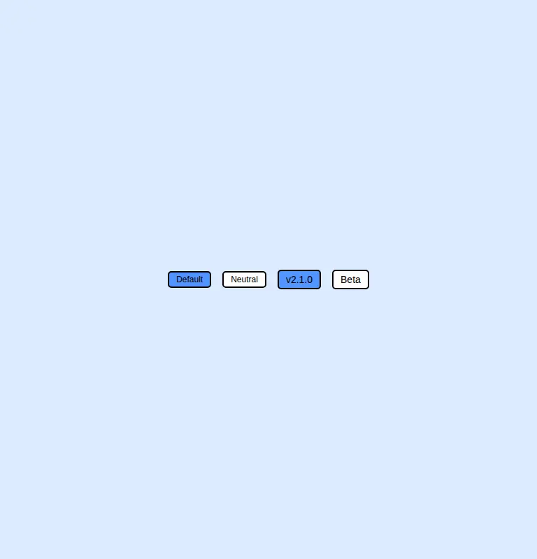 Harness screenshot of neobrutalism-badge at 768 pixels wide